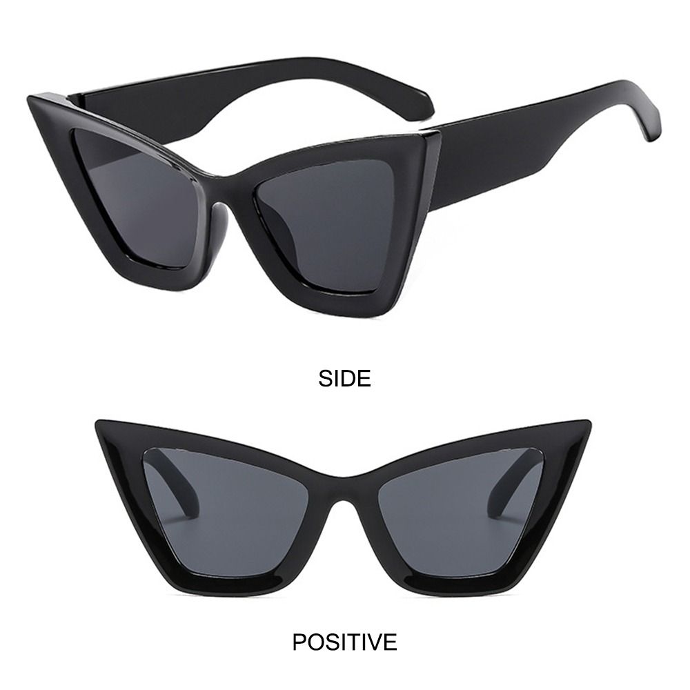 Fashion Oversized Cat Eye Sunglasses UV400 Beach Travel Punk Sun Glasses Black Shades for Women & Men