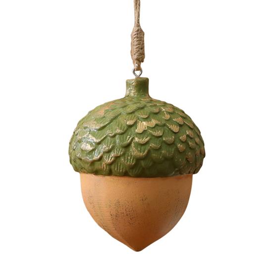 Christmas Ornament Rustic Wooden Acorn/Star Hanging Ornament Woodland Themed Holiday Decor for Tree Fireplace Farmhouse Decor