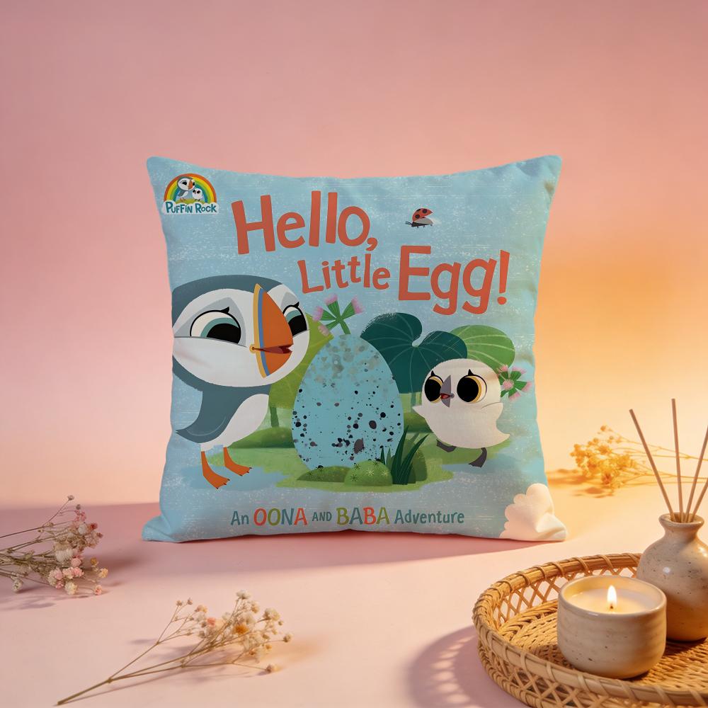 Hot PPuffin Rockiou Cushion Cover Comfortable Durable Pillow Cover MultiScene for Home Office Car Sofa