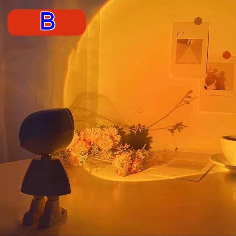 RnnTuu  Sunset Lamp LED Rainbow Neon Night Light Projector Photography Wall Atmosphere Lighting for Bedroom Home Room Decor Gift