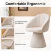 Sillón de Acento Giratorio de Tela Chenilla Contemporánea Silla Cómoda para Tocador con Tapicería para Muebles de Comedor y Hogar