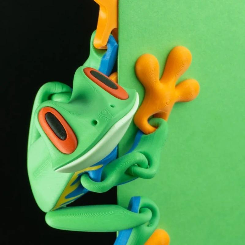3D Printing Creative plus Humorous Lifelike 3D Frog Variable Style Refrigerator Magnets Playthings Action Children Movable Joint Fidget Playthings