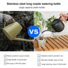 Flower Watering Can 1200ML Stainless Steel Long Spout Large Capacity Wooden Plant Handle Modern Indoor Outdoor Plants Flowers Pot Gardening Supplies