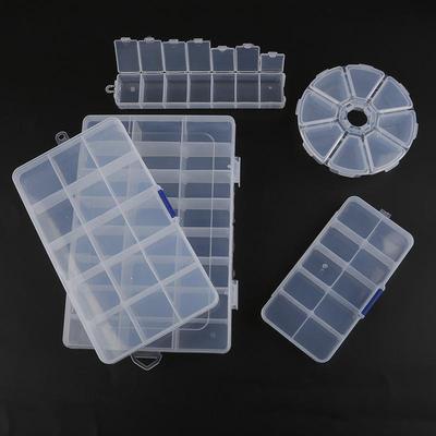 Scatola portaoggetti regolabile per gioielli Custodia portaoggetti in plastica PVC Custodia trasparente per gioielli Contenitore organizer portatile