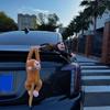 Creative Monkey Car Pendant Quick Release Hanging Gibbon Doll Rearview Mirror Decor Durable Vehicle Accessory for Home Keychain