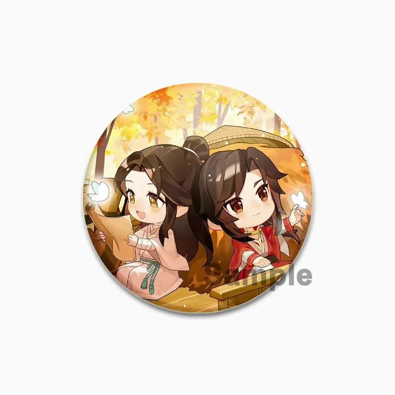 32/44/58mm Heaven Official's Blessing Anstecker Huacheng Xie Lian Anime Broschen Handgemachte Niedliche Emaille-Pins für Kragen Kleidung Schmuck 44/58mm
