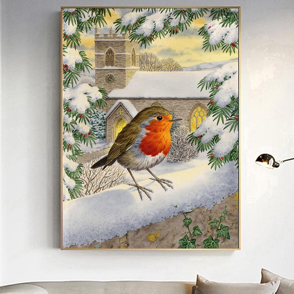 Full Square Drill Diamond Painting 5d Landscape Nature DIY Diamond Mosaic Cross Stitch Winter Home Decor Kits