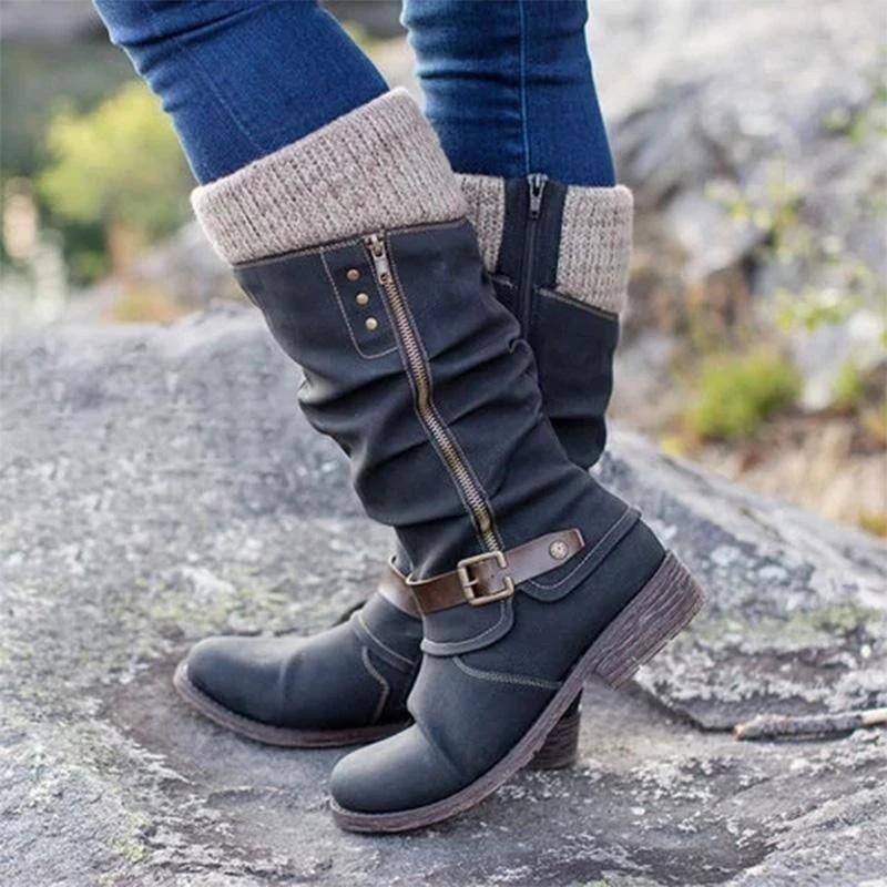 New knight boots women's autumn and winter women's boots tall large size
