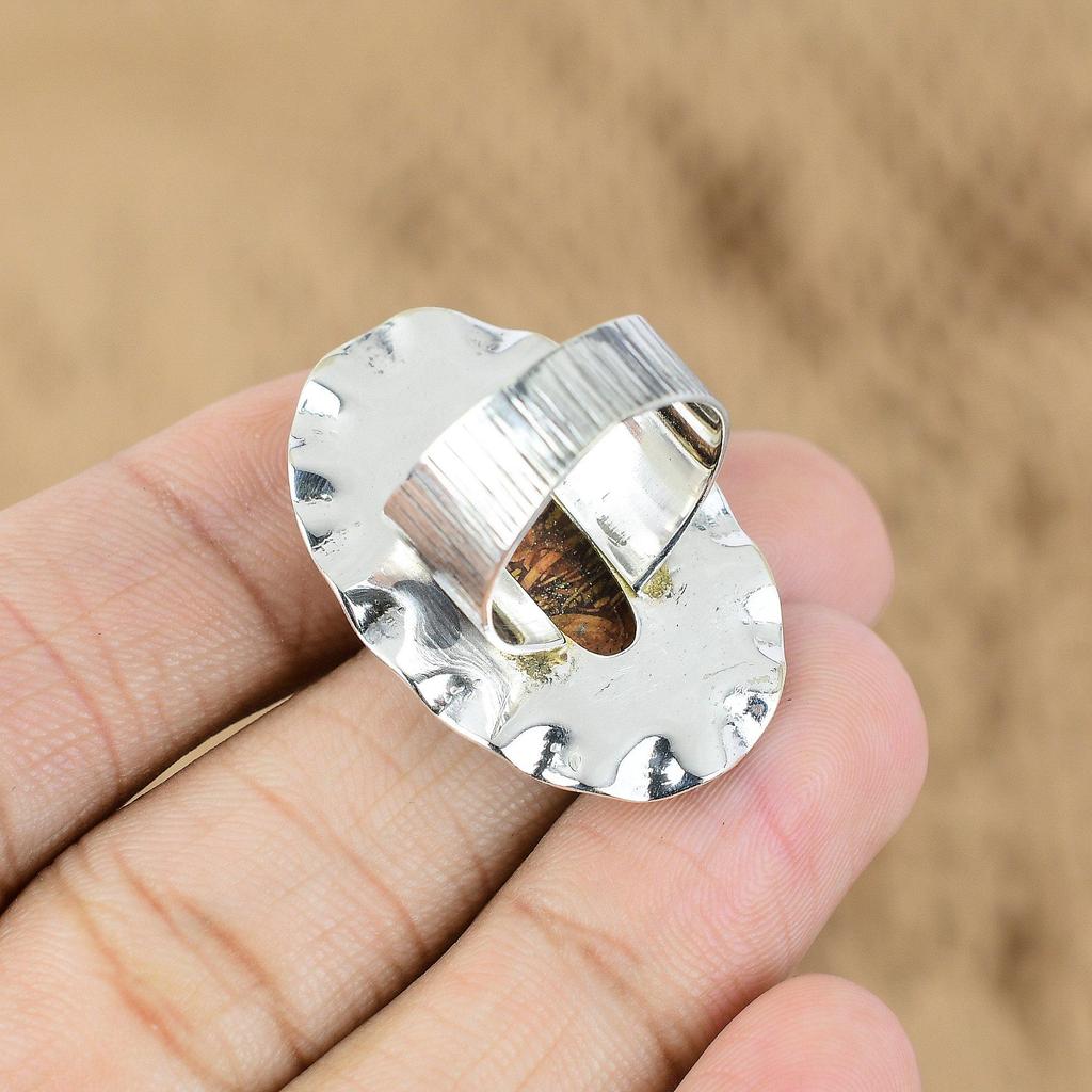 Natural Mariam Jasper Gemstone Promise Ring Size 7 925 Sterling Silver Jewelry