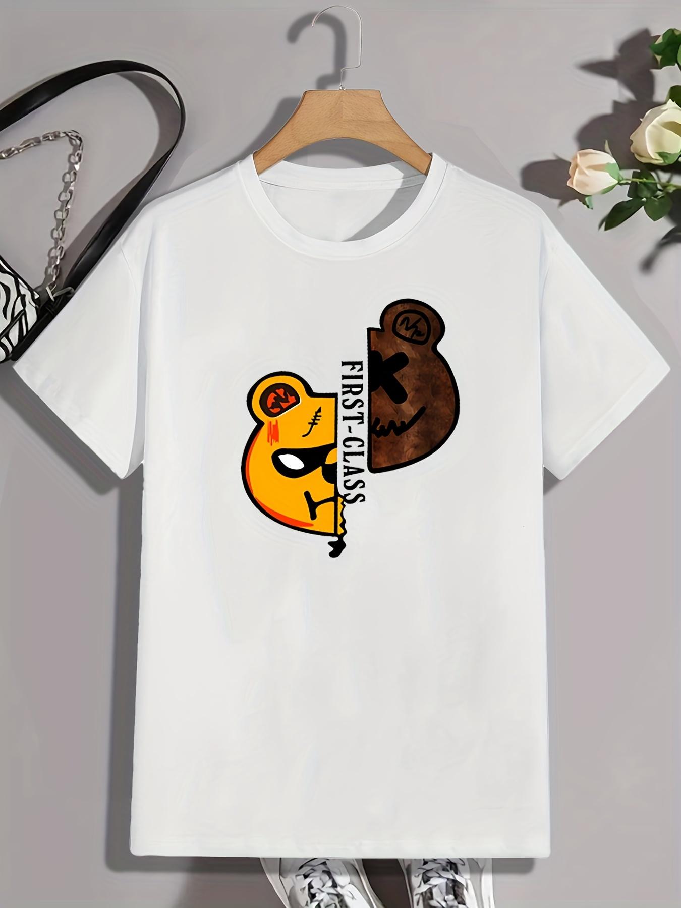 

Men s Round Neck Short Sleeve Fashion Slim Fit T-shirt Print Top For Spring Summer Holiday XXXXXL белый