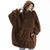 Herbst/Winter Kuschelige Lockere Doppelseitige Fleece Hoodie Decke für Paare