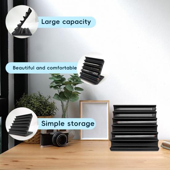 Artist Brush Holder Multi-Tier Paintbrush Rack for Watercolor Oil Acrylic Non-Slip Drying Rack Painting Tool Organizer