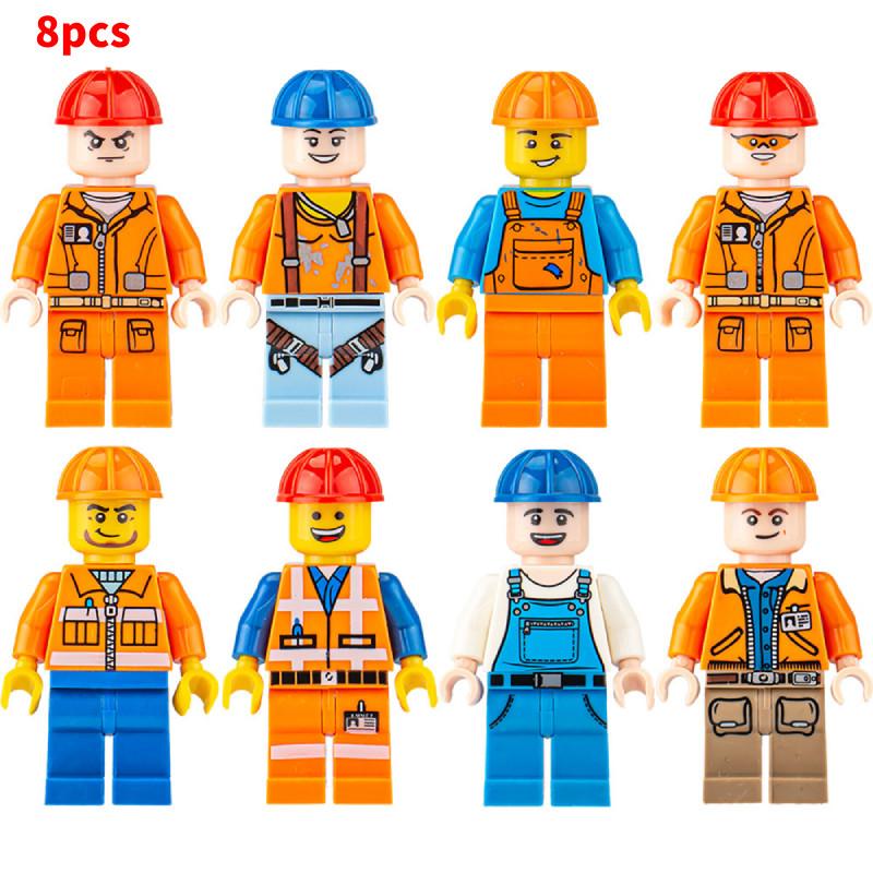 Byens Profesjonelle Ingeniør og Brannmann Minifigurer Byggekloss Sett For Barn