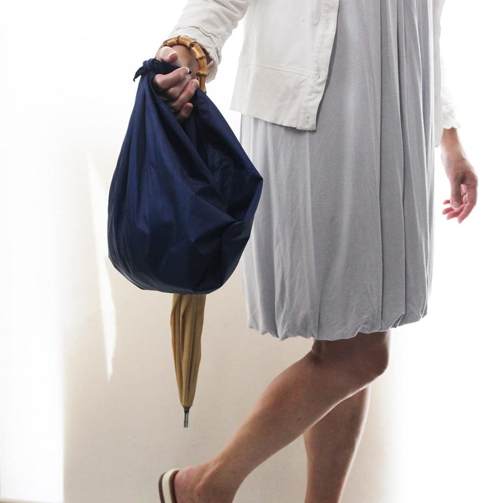 Furoshiki Made In Polyester Solid Disaster Preparedness Eco Portable Water-Repellent [Oshare Kobo], 70cm, Japan, Water-Repellent Furoshiki, Navy,