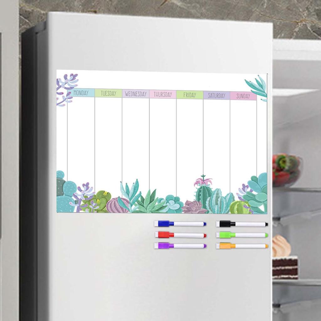 Multi-Style Magnetic Message Board: Wipeable Refrigerator Whiteboard Sticker