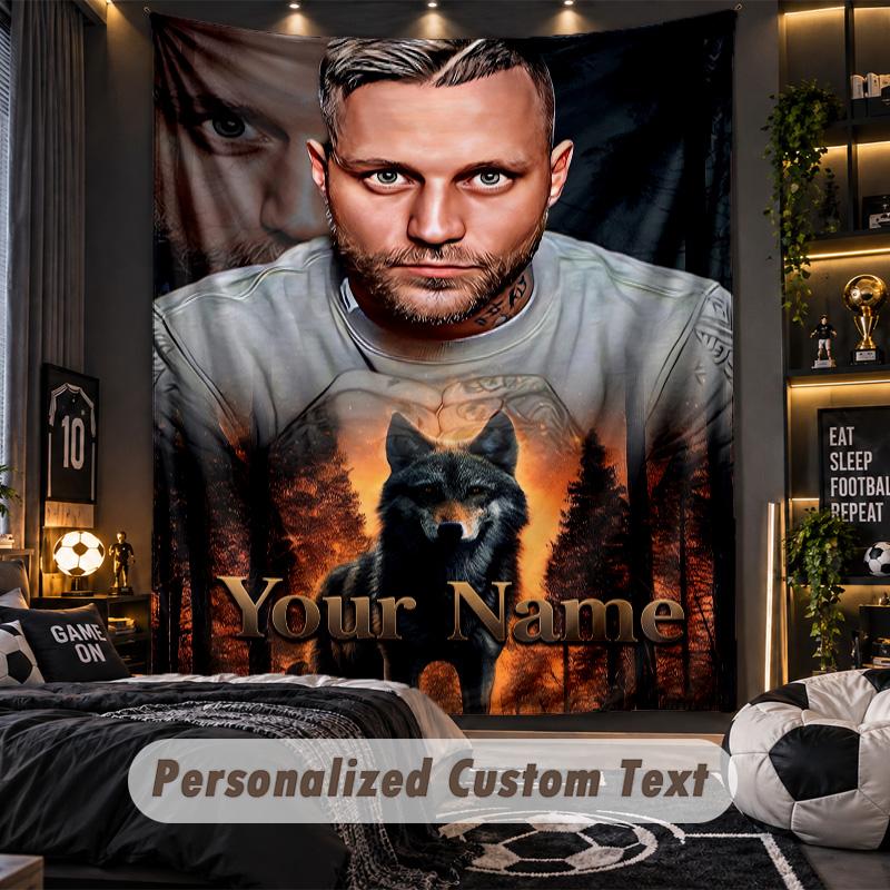 Personalized Wall Tapestry,Kontra K Custom Printed Name, Fabric Wall Art For Indoor Room Backdrop