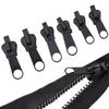 Kit de réparation de fermeture éclair 6 pièces Fixateur de fermeture éclair robuste Tête de fermeture éclair robuste Accessoires Kit de réparation de curseur de fermeture éclair détachable multifonctionnel