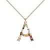 Colorful Zircon Alphabet Necklace: Women's European & American Design