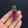 Ruby Pendant Gemstone Jewelry, 999 Copper Wire Wrapped Handmade Pendant, Latest Design Jewelry