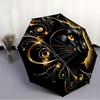 1pc Black Cat Artwork Folding Umbrella, Durable, Suitable for Outdoor Activities or Rain, Suitable for Commuting Yy251027111