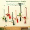 Dragon Boat Festival Handmade Bamboo-Woven Gourd and Mugwort Hanging Ornament for Doors and Cars.