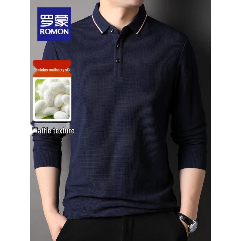 ROMON Men's Business Casual Polo Sweater