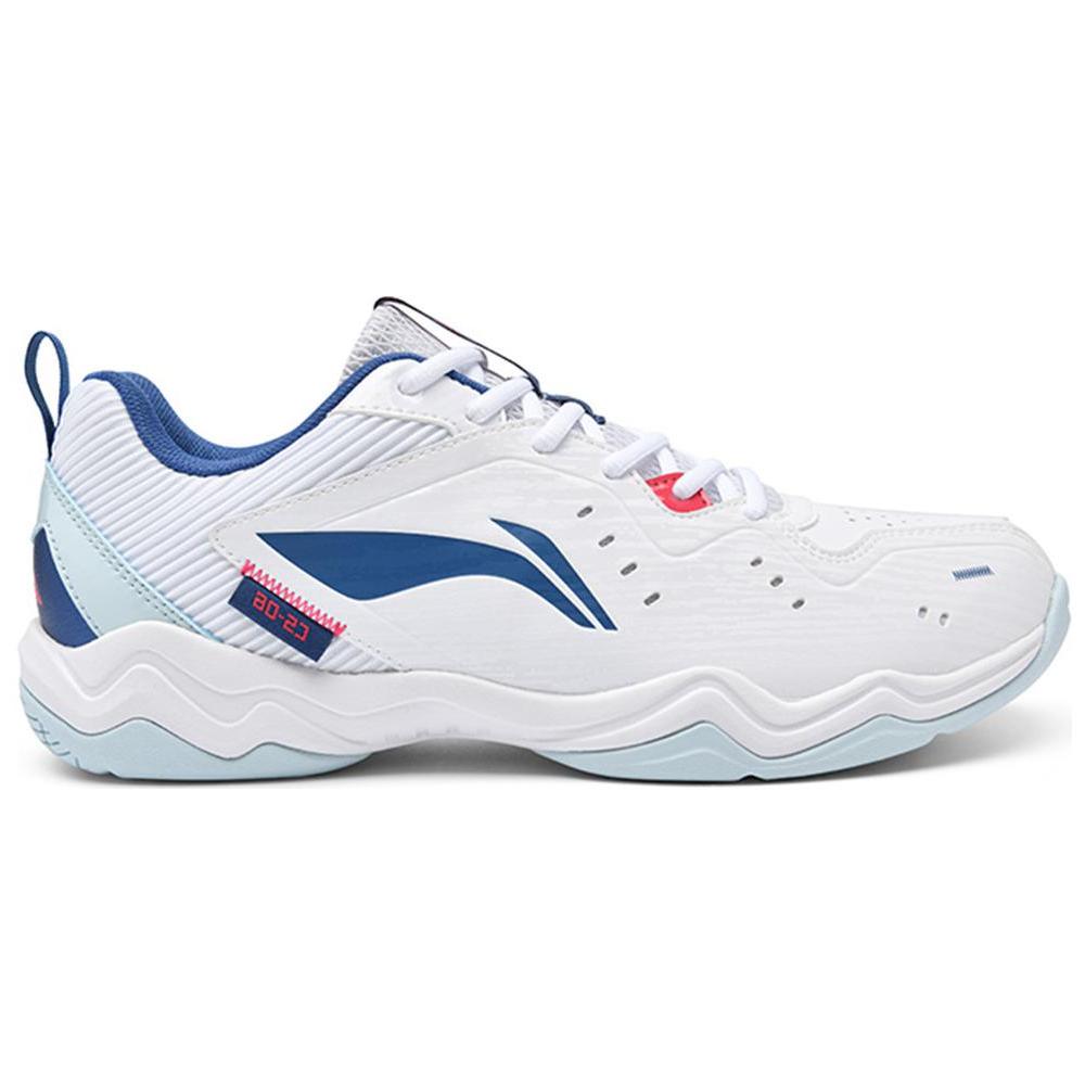 Li Ning Speed Series Featherlight Comfortable Shock Absorbing Durable Low Top Badminton Shoes Unisex Shoes White Blue AYTU023-6