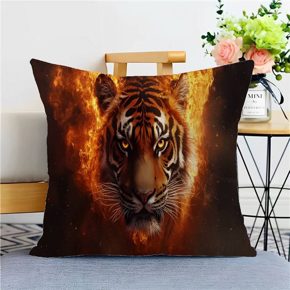 Tiger Muster Kissenbezug Dekokissen Sofa Heimdeko Hülle Kissenbezüge