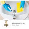 Gadpiparty 2 Pcs Bounce Drain Filter Sink Core Strainer for Bathroom and Kitchen Wash Basin Plug Prevent Hair Residue Blockage 2.36X2.75 Inch