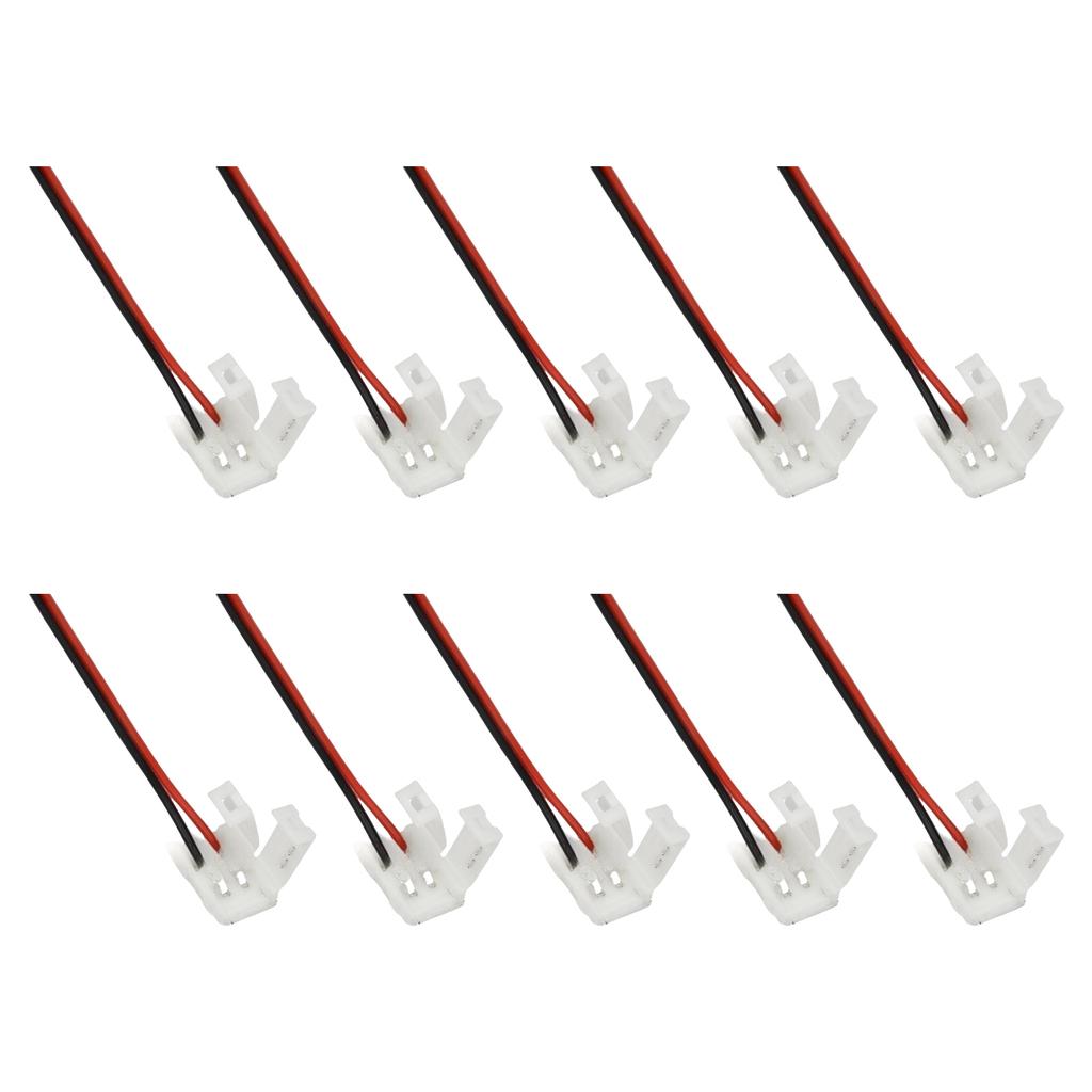 10Pcs No Soldering 2Pin Power Wire Connector LED Strips Lights Connector Splice Clip LED Strip Accessories Connectors