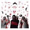 2025 Halloween Static Cling Stickers Scary Ghost Woman Bloody Handprint Window Decals For Spooky Party Home Decor