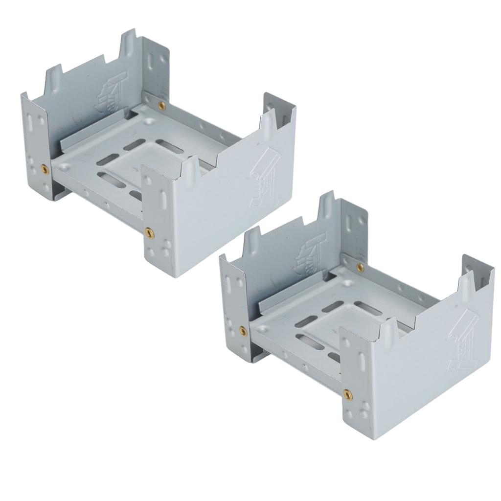 2pcs Folding Alcohol Stove Multipurpose Metal Portable Camping Stove for Backpacking Camping