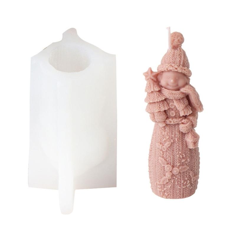 Christmas Silicone Candle Molds Crafting Moulds Reusable Molds Handmade Soap Mold Christmas Series Pattern for Candle