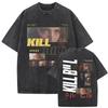 Kill Bill Quentin Tarantino Vintage Praná Oversized Černé Tričko | Kultovní Klasický Film Fanoušek Unisex Streetwear Tričko