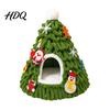 Tree Shaped Cat Bed Christmas Bed Foldable Semi-Enclosed Felt Cave 3D Gift for Cats Holiday Pet House Soft Yarn Hideaway Indoor Cats Xmas