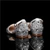 Fashion 2.5cm New Flat Heel Casual Pointed Hollow Sandals with Low Heel Shallow Mouth Water Diamond Bridal Shoes for Women Luxury 35-43