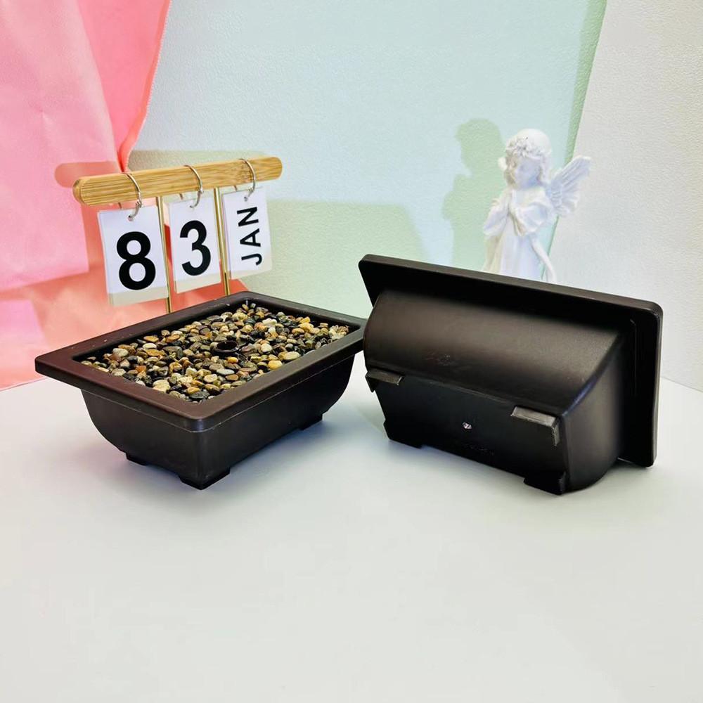 Flowerpot With Simulated Rainflower Rocks For Office Or Living Room Decor