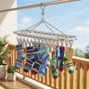 Windproof Socks Drying Rack Stainless Steel Clothes Drying Hanger Laundry Hanger  Balcony