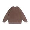 Vintage Batik Rundhals Oversized Sweatshirt - 350g Retro Gewaschen Locker Gestrickt