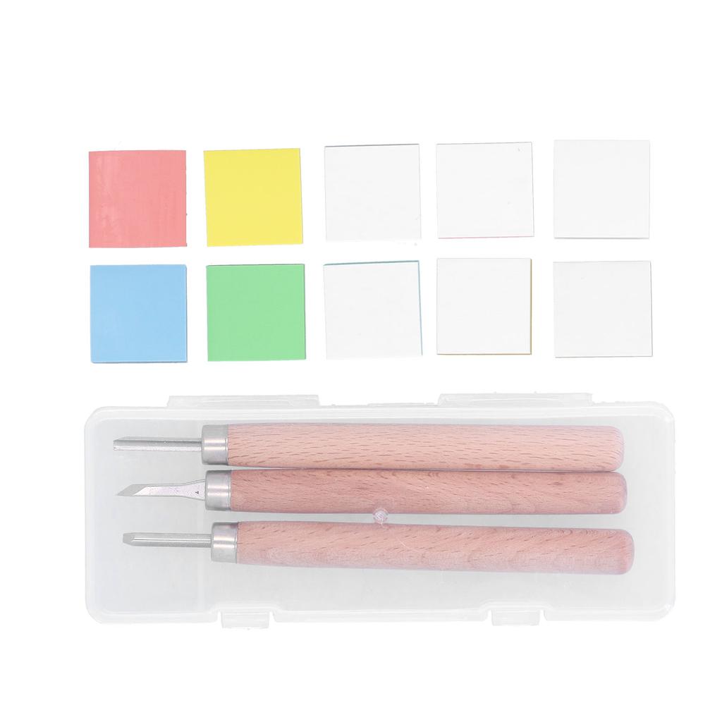 Carving Rubber Stamp Kit Block Printmaking Printing Making with Cutter Tools Art Supplies