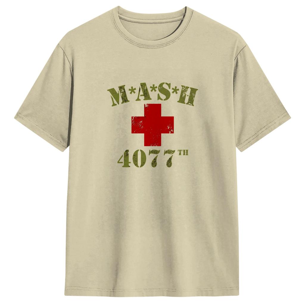 Unisex MASH T Shirts Cotton Tops Novelty Short Sleeve Round Neck Tee Shirt Unique TShirts