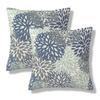 1pc Blue Grey Green Throw Pillow Covers 20x20 Inch Set of 2 Summer Dahlia Floral