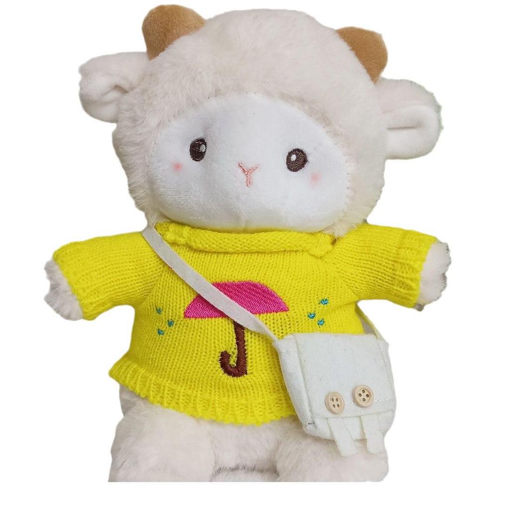 Internet Star Poki the Lamb Plush Toy: Cute Belle the Sheep Doll in Outfit - Perfect Gift for Girls