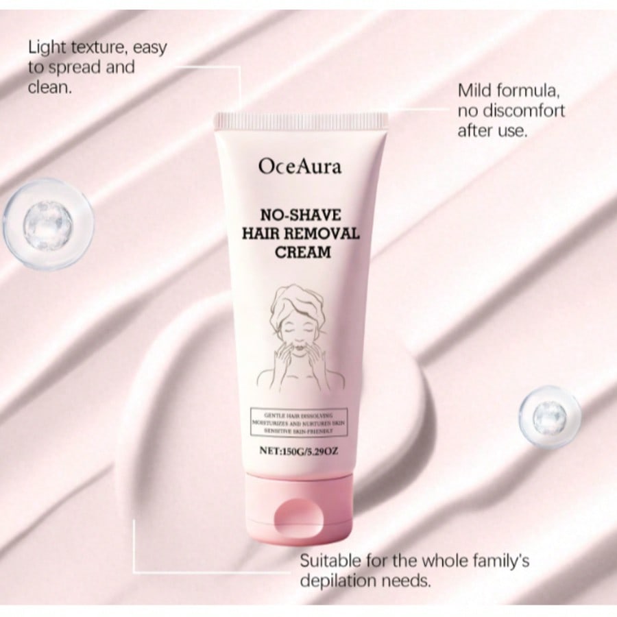 Non-Irritating Hair Removal Cream, Easy-To-Clean Depilatory Cream For Body & Underarms, Fast & Painl