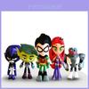 סט דמויות צבעוני של Teen Titans Go הכולל את רובין, רייבן, ביסט בוי, סטארפייר - פריטי אספנות