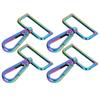 4pcs Carabiner Keychain 38mm 1.5in Sturdy Metal Structure Large Rotating Eyelet Attractive Decorative Clip for Crafts
