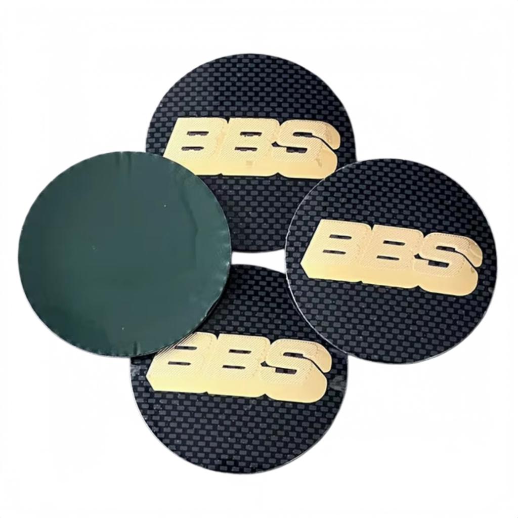 4 Stück 56/60/65/70mm BBS Logo Auto Radnaben Aufkleber Auto Radnabendeckel Emblem Felgennabe Abdeckung Abzeichen Aufkleber Styling Zubehör