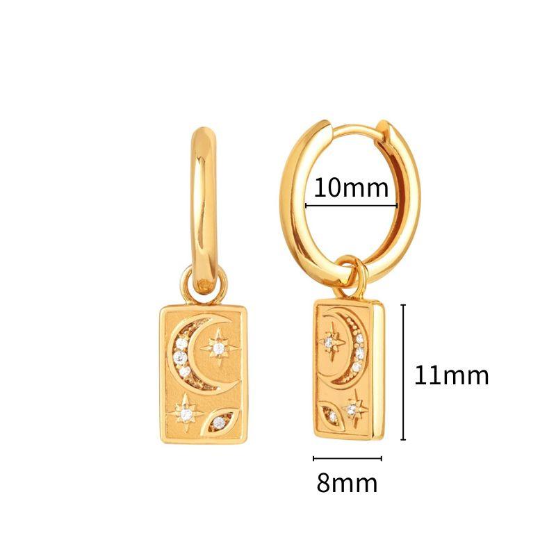 925 Silver Needle Vintage Geometric Pendant Earrings Round/Square/Shell Earrings for Women Fashion Jewelry Pendientes