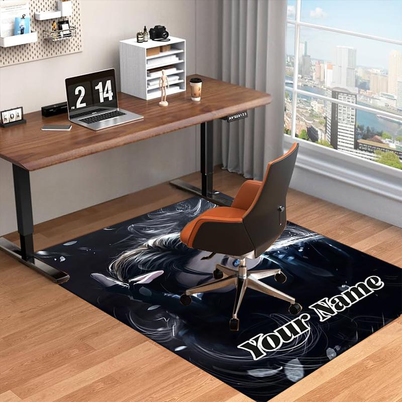 1PC Custom Name "Underwater Figure" Theme Floor Mat Ideal for Living Room, Game Rooms, Office, Bedroom, Floor Mat Playful Design