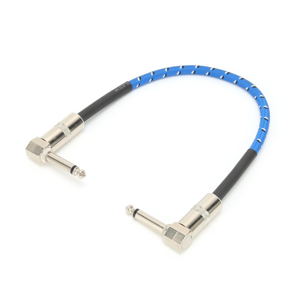 6.35mm Electric Guitar Effect Cable with Double 90 Degrees  Elbow Guitar Effector Wire SupplyBlue